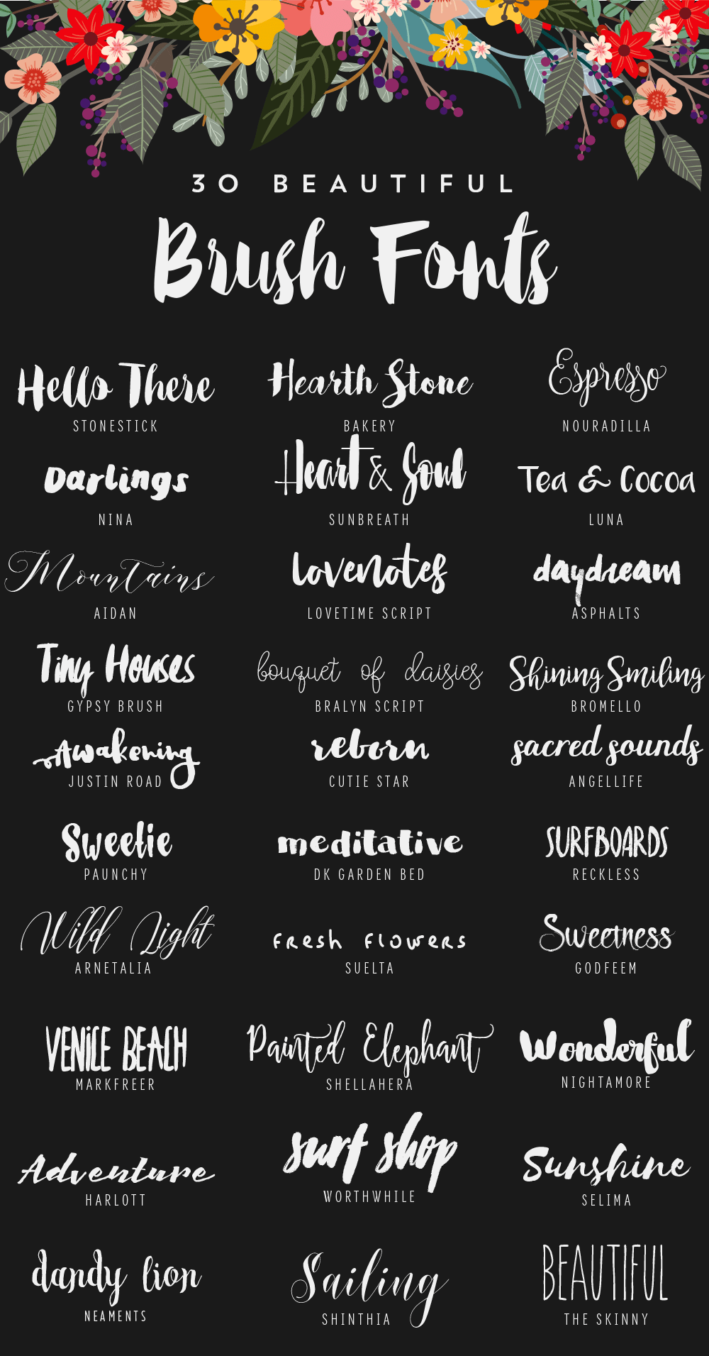 Brush-fonts