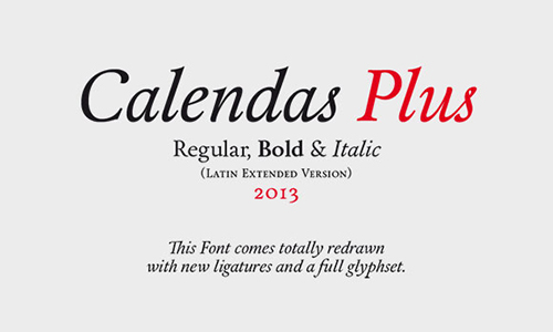 Calendas-plus-font