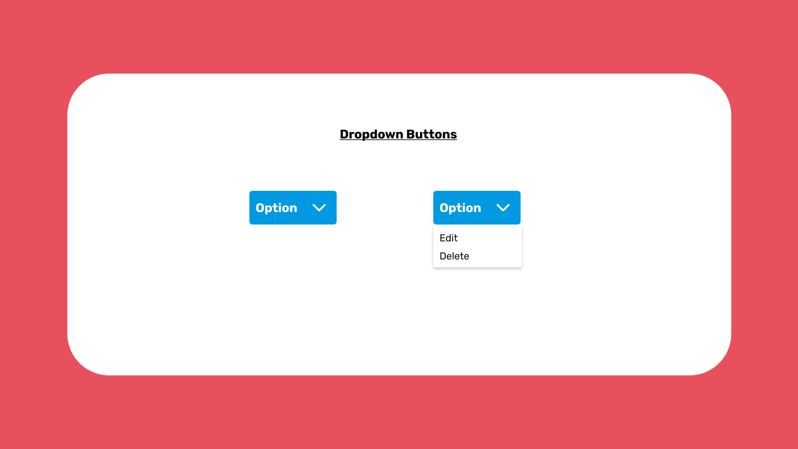 Dropdown Buttons