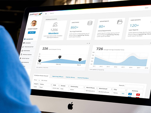 Employee Training Management Software UI/UX Design