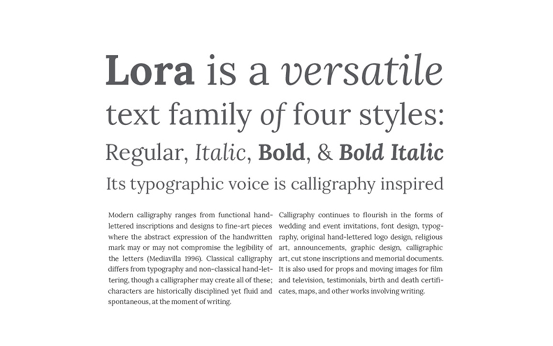 Lora Font Style