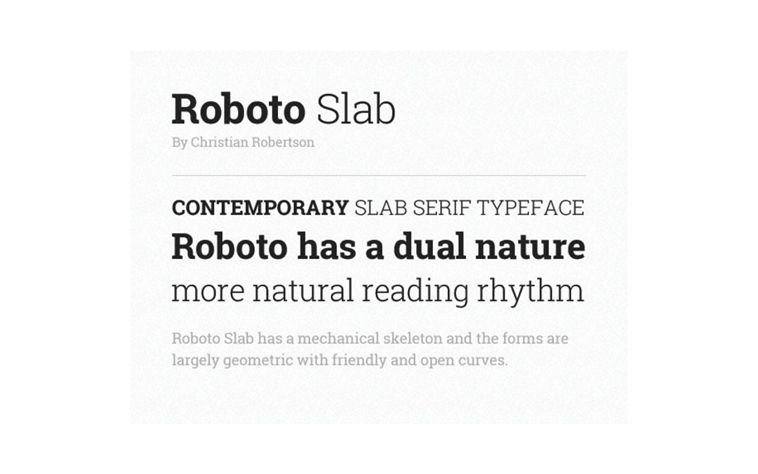 Roboto-Slab Font Style