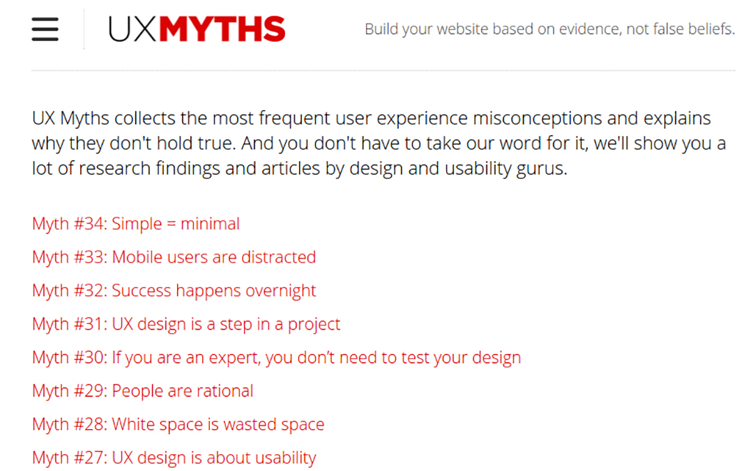 UX Myths