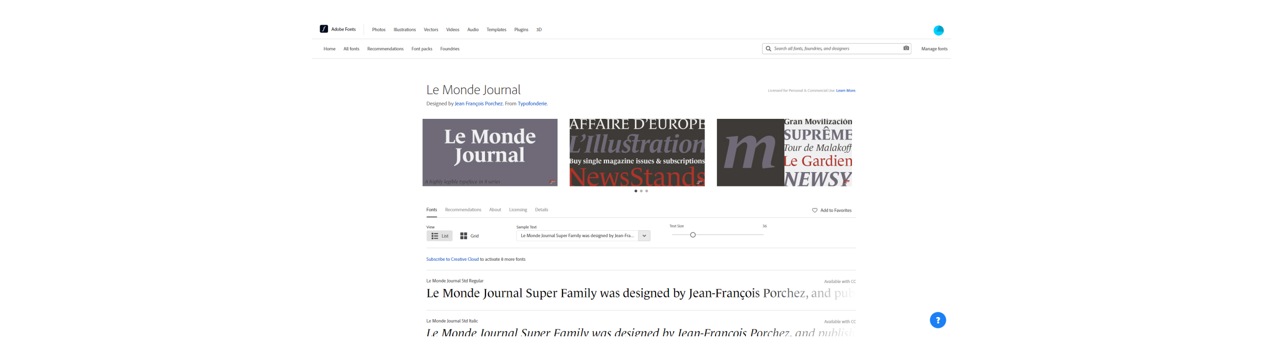 Le Monde Journal Font